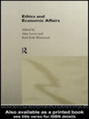 cover image of Ethics and Economic Affairs